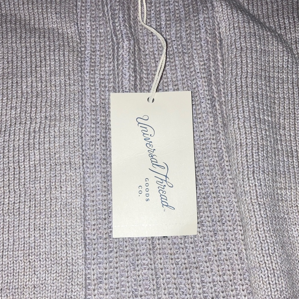 #58. 🆕 NWT - Universal Threads - Cozy Open-Front Taupe Ribbed Cardigan - Picture 2 of 4